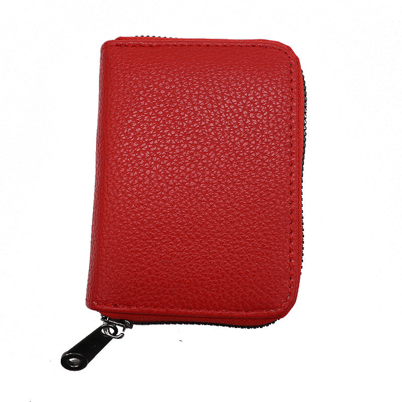 Wholesale Anti-demaxing lychee pattern card holder